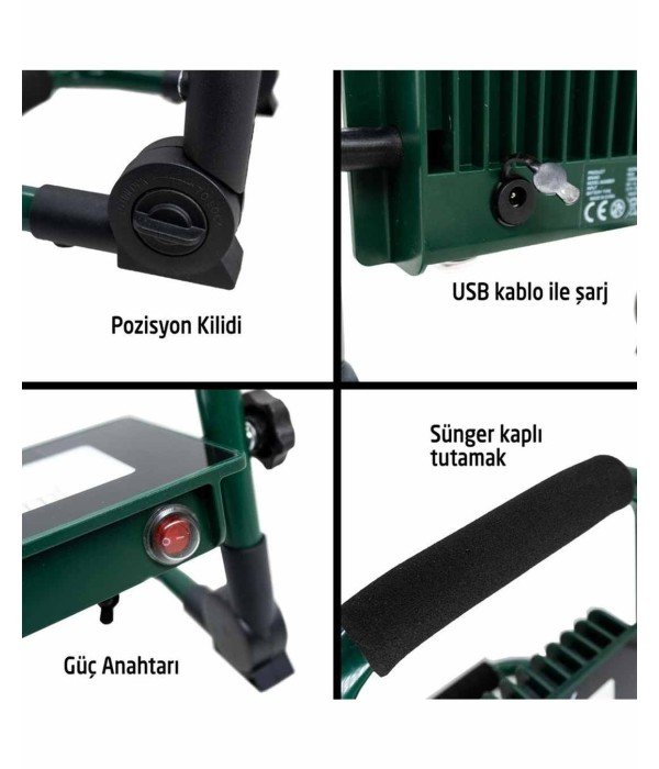 Rox 0227 Şarjlı Genel Amaçlı Çalışma Feneri 700 Lümen