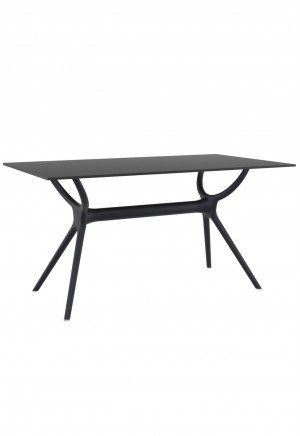 Siesta - Air Masa 140 Siyah Ayaklı Yeşil Masa - 80x40 cm - 705