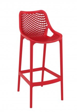 Siesta - Kırmızı Bar Sandalyesi - Air Bar 75