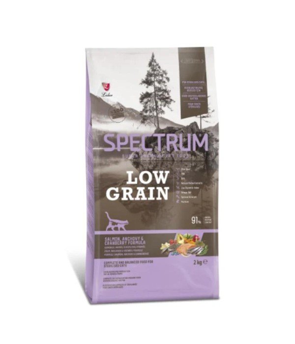 Spectrum Düşük Tahıllı 2 kg Somonlu Hamsili Yaban Mersinli Kısırlaştırılmış Kedi Maması 