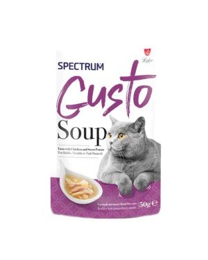 Spectrum Gusto 50 gr Ton Balıklı Tavuklu Tatlı Patatesli Kedi Çorbası - SPG - 103 Spectrum Gusto 50 gr Ton Balıklı Tavuklu Tatlı Patatesli Kedi Çorbası - SPG - 103