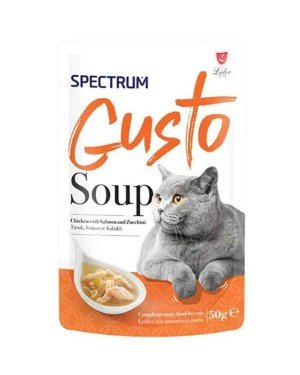 Spectrum Gusto 50 gr Tavuklu Somon Balıklı Kabaklı Kedi Çorbası - SPG105 Spectrum Gusto 50 gr Tavuklu Somon Balıklı Kabaklı Kedi Çorbası - SPG105