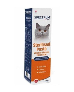 Spectrum Care 30 Gr Kısırlaştırılmış Kediler İçin Vitamin Mineralli Malt Macunu Spectrum Care 30 Gr Kısırlaştırılmış Kediler İçin Vitamin Mineralli Malt Macunu