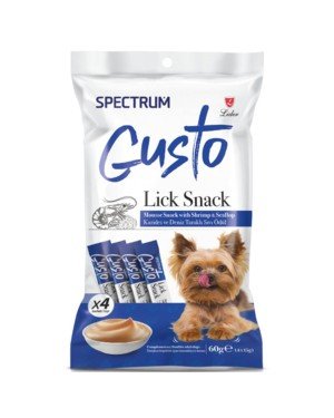 Spectrum Gusto 4 lü 15 gr Karidesli Deniz Taraklı Köpek Sıvı Ödül Maması 