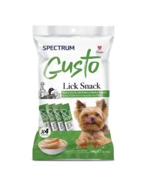 Spectrum Gusto 4 lü 15 gr Hindi Etli Ördek Etli ve Ispanaklı Köpek Sıvı Ödül Maması - SPG054