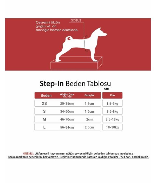 Tailpetz Step-in Köpek Göğüs Tasması - Fuşya L