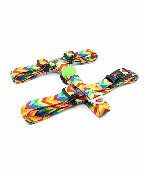 Tailpetz H Tipi Köpek Göğüs Tasması - Rainbow L