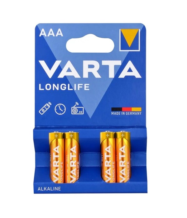 Varta 4103 Longlife AAA 4'lü İnce Kalem Pil Varta 4103 Longlife AAA 4'lü İnce Kalem Pil