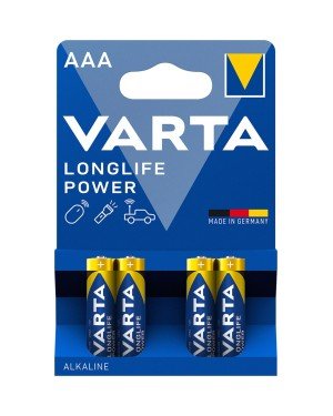 Varta 4903 AAA İnce Kalem Pil, Longlife Power Alkalin, 4 Adet