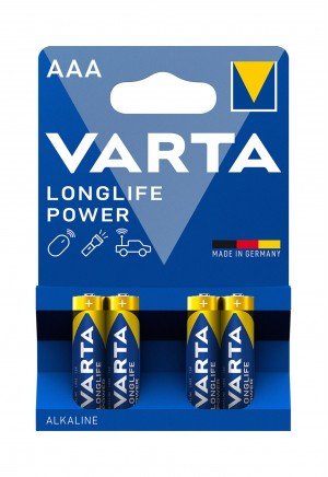 Varta 4903 AAA İnce Kalem Pil, Longlife Power Alkalin, 4 Adet