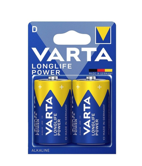 Varta 4920 Longlife Power Alkalin Büyük Boy D Pil 2'li Varta 4920 Longlife Power Alkalin Büyük Boy D Pil 2'li