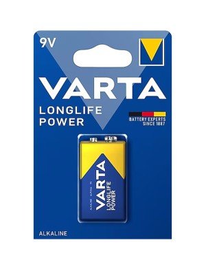 Varta - 4922 Longlife Power 6LR61 Alkalin 9V Pil Varta - 4922 Longlife Power 6LR61 Alkalin 9V Pil