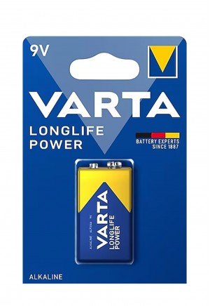 Varta - 4922 Longlife Power 6LR61 Alkalin 9V Pil Varta - 4922 Longlife Power 6LR61 Alkalin 9V Pil