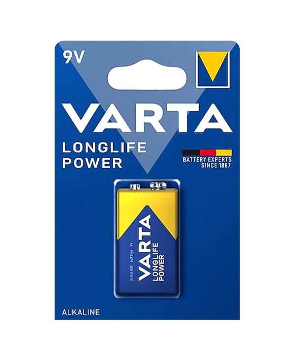 Varta - 4922 Longlife Power 6LR61 Alkalin 9V Pil Varta - 4922 Longlife Power 6LR61 Alkalin 9V Pil