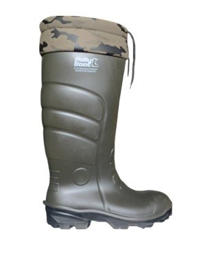 Pollyboot - Vega 44 Numara Haki Renk  Kamuflaj Desenli İş Çizmesi 