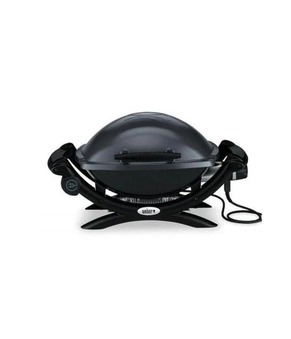 Weber Q 1400 Elektrikli Mangal Koyu Gri Stand ve Yan Tezgahlı