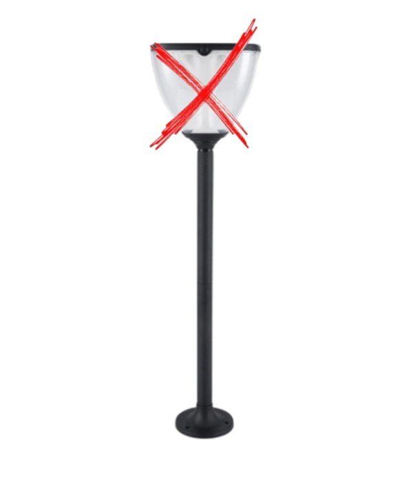 ACK A05-96-002 Solar Led Bahçe Amatürü 20cm Metal Boru Ayak