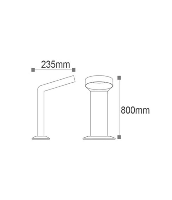 Ack AG43-03202 7W 80 cm 3000K Günışığı Teras Alüminyum Led Bahçe Armatürü Ack AG43-03202 7W 80 cm 3000K Günışığı Teras Alüminyum Led Bahçe Armatürü