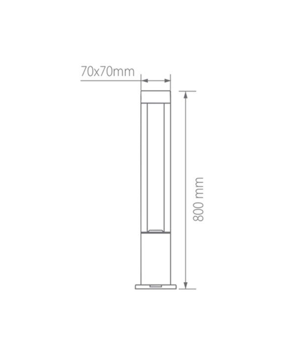 ACK AG44-05202 6W 80 cm 3000K Günışığı Adara Aluminum Led Bahçe Armatürü