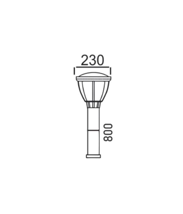 ACK AG55-05321 E27 80 cm Sardes Bahçe Armatürü
