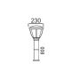 ACK AG55-05321 E27 80 cm Sardes Bahçe Armatürü