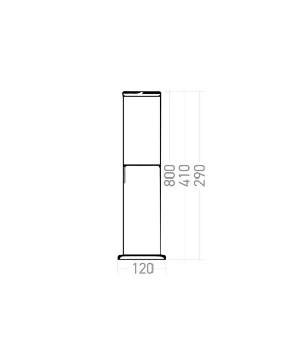 ACK AG56-05021 E27 41 cm Aria Bahçe Direk Armatürü