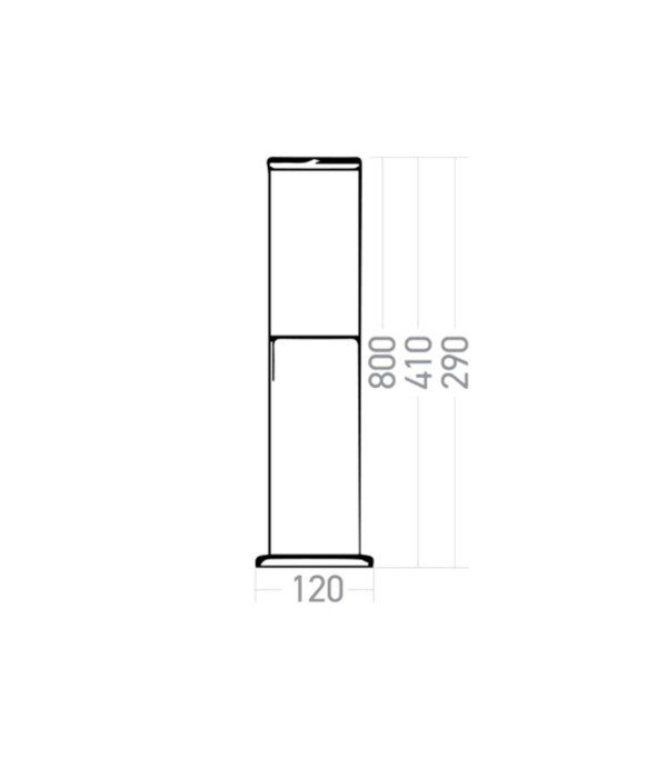ACK AG56-05421 E27 80 cm Aria Bahçe Direk Armatürü