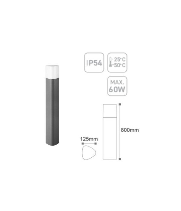 ACK AG36-00062 E27 80 cm Hera Alüminyum Bahçe Armatürü