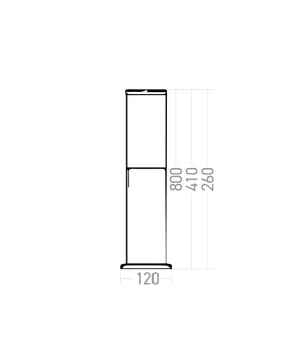 ACK AG56-06221 26 cm E27 Limos Bahçe Direk Armatürü