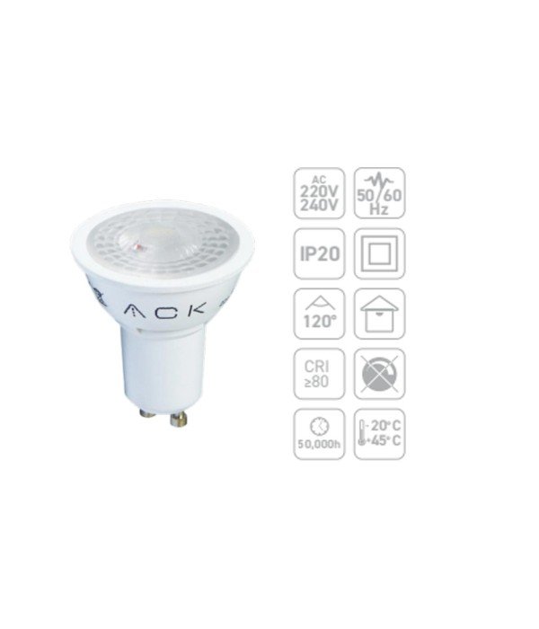 ACK AA24-01753 7W GU10 Lensli 6500K Beyaz Led Ampul