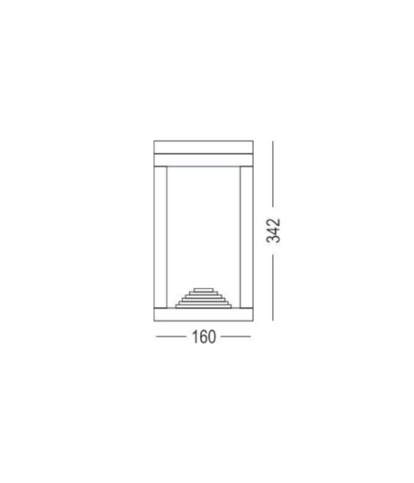ACK AG57-03021 E27 IP54 34,2cm Pc Set Üstü Bahçe Armatürü