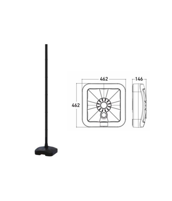 ACK A05-95-023 Solar Bahçe Armatürü Ayak Takımı