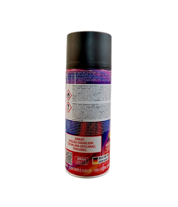 Akçalı Vual Akrilik Mat Siyah Sprey 400 ml - RAL 9005 Akçalı Vual Akrilik Mat Siyah Sprey 400 ml - RAL 9005