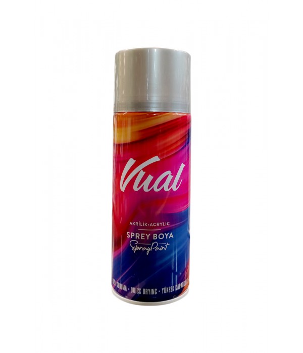 Akçalı Vual Akrilik Parlak Alüminyum Gri Sprey 400 ml - RAL 9006 Akçalı Vual Akrilik Parlak Alüminyum Gri Sprey 400 ml - RAL 9006