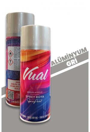 Akçalı Vual Akrilik Parlak Alüminyum Gri Sprey 400 ml - RAL 9006 Akçalı Vual Akrilik Parlak Alüminyum Gri Sprey 400 ml - RAL 9006