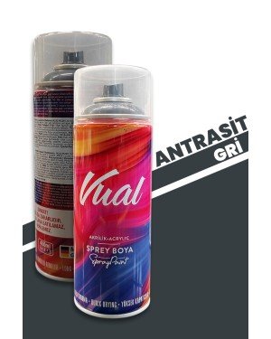 Akçalı Vual Akrilik Parlak Antrasit Gri  Sprey 400 ml - RAL 7016 