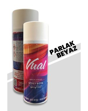 Akçalı Vual Akrilik Parlak Beyaz Sprey Boya 400 ml - RAL 9010 