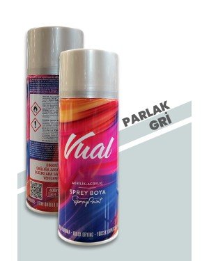 Akçalı Vual Akrilik  Parlak Gri Sprey Boya 400 ml - RAL 7035