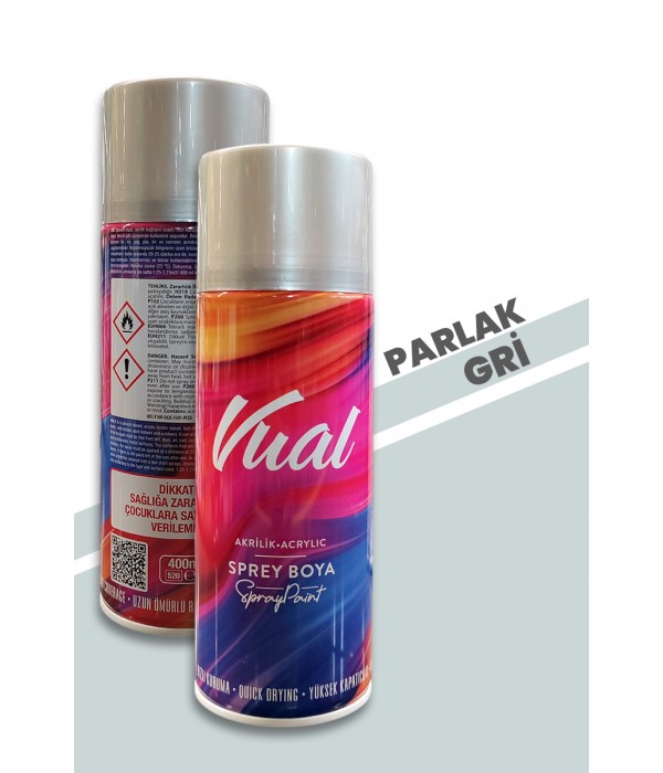 Akçalı Vual Akrilik Parlak Gri Sprey Boya 400 ml - RAL 7035 Akçalı Vual Akrilik Parlak Gri Sprey Boya 400 ml - RAL 7035