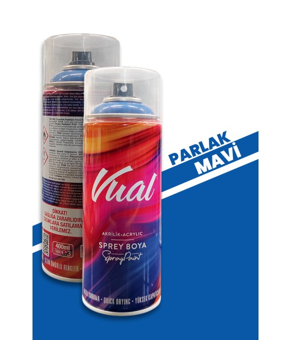 Akçalı Vual Akrilik Parlak Mavi Sprey 400 ml - RAL 5010 Akçalı Vual Akrilik Parlak Mavi Sprey 400 ml - RAL 5010