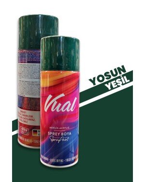 Akçalı Vual Akrilik Parlak Yosun Yeşili Sprey Boya 400 ml - RAL 6005