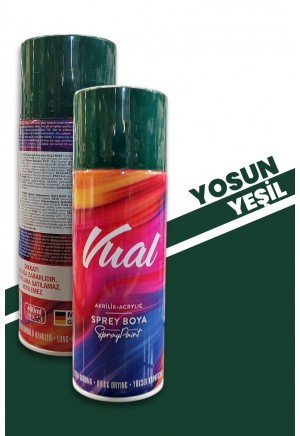 Akçalı Vual Akrilik Parlak Yosun Yeşili Sprey Boya 400 ml - RAL 6005 Akçalı Vual Akrilik Parlak Yosun Yeşili Sprey Boya 400 ml - RAL 6005