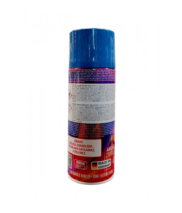 Akçalı Vual Akrilik Parlak Trafik Mavisi 400 ml - RAL 5017 Akçalı Vual Akrilik Parlak Trafik Mavisi 400 ml - RAL 5017