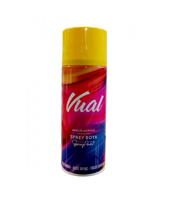 Akçalı Vual Akrilik Parlak Sarı Sprey 400 ml - RAL 1018 Akçalı Vual Akrilik Parlak Sarı Sprey 400 ml - RAL 1018