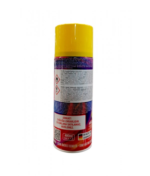 Akçalı Vual Akrilik Parlak Sarı Sprey 400 ml - RAL 1018 Akçalı Vual Akrilik Parlak Sarı Sprey 400 ml - RAL 1018