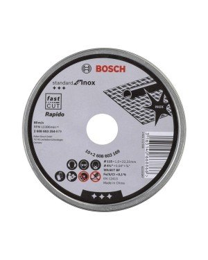 Bosch - SD Inox 115x1,0 mm Rapide Kesme Taşı 10’lu Set - 2 608 603 254 