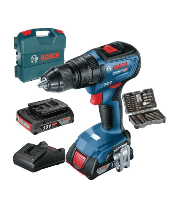 Bosch 0 615 990 M8K GSB 18V-50 43 Parça Akülü Darbeli Vidalama Seti