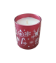 Bambu Kapaklı Kokulu Kırmızı Bardak Mum