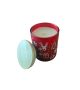 Bambu Kapaklı Kokulu Kırmızı Bardak Mum