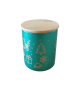 Bambu Kapaklı Kokulu Yeşil Bardak Mum